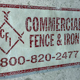 アドバタイジングメタルサイン　【COMMERCIAL FENCE &amp; IRON（コマーシャル・フェンス＆アイアン）】　フェンス用ミニ看板