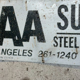 アドバタイジングメタルサイン　【AAA SUPER STEEL FENCE CO.（AAA スーパー・スチール・フェンス】　フェンス用ミニ看板