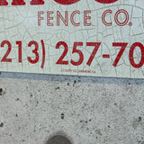 アドバタイジングメタルサイン　【RIGO'S FENCE CO.（リゴズ・フェンス）】　フェンス用ミニ看板