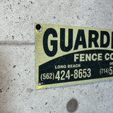 アドバタイジングメタルサイン　【GUARDIAN FENCE CO.（ガーディアン・フェンス）】　フェンス用ミニ看板