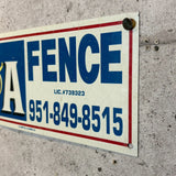 アドバタイジングメタルサイン　【A&A Fence Company】　フェンス用ミニ看板