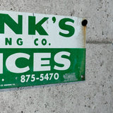 アドバタイジングメタルサイン　【FRANK'S ROOFING CO. FENCES（フランクス・ルーフィング＆フェンス）】　フェンス用ミニ看板