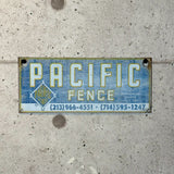 アドバタイジングメタルサイン　【PACIFIC FENCE】　フェンス用ミニ看板