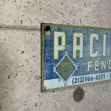 アドバタイジングメタルサイン　【PACIFIC FENCE】　フェンス用ミニ看板