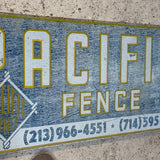 アドバタイジングメタルサイン　【PACIFIC FENCE】　フェンス用ミニ看板