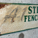 アドバタイジングメタルサイン　【A-1 STEEL FENCE CO.】　フェンス用ミニ看板