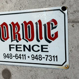 アドバタイジングメタルサイン　【NORDIC FENCE（ノルディック・フェンス）】　フェンス用ミニ看板