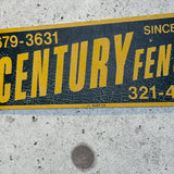 アドバタイジングメタルサイン　【CENTURY FENCES（センチュリー・フェンス）】　フェンス用ミニ看板