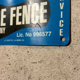 アドバタイジングメタルサイン　【ACE FENCE COMPANY（エース・フェンス・カンパニー）】　フェンス用ミニ看板
