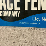 アドバタイジングメタルサイン　【ACE FENCE COMPANY（エース・フェンス・カンパニー）】　フェンス用ミニ看板