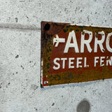 アドバタイジングメタルサイン　【ARROW STEEL FENCE CO.（アロー・スチール・フェンス）】　フェンス用ミニ看板