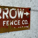 アドバタイジングメタルサイン　【ARROW STEEL FENCE CO.（アロー・スチール・フェンス）】　フェンス用ミニ看板