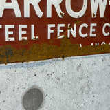 アドバタイジングメタルサイン　【ARROW STEEL FENCE CO.（アロー・スチール・フェンス）】　フェンス用ミニ看板