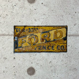 アドバタイジングメタルサイン　【FORD FENCE CO.（フォード・フェンス）】　フェンス用ミニ看板