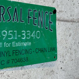 アドバタイジングメタルサイン　【UNIVERSAL FENCE（ユニバーサル・フェンス）】　フェンス用ミニ看板