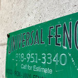 アドバタイジングメタルサイン　【UNIVERSAL FENCE（ユニバーサル・フェンス）】　フェンス用ミニ看板