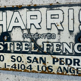 アドバタイジングメタルサイン　【HARRIS STEEL FENCE（ハリス・スチール・フェンス）】　フェンス用ミニ看板