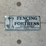アドバタイジングメタルサイン　【FENCING BY FORTRESS（フォートレス・フェンス）】　フェンス用ミニ看板