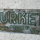 アドバタイジングメタルサイン　【BURKETT FENCE CO.（バーケット・フェンス）】　フェンス用ミニ看板
