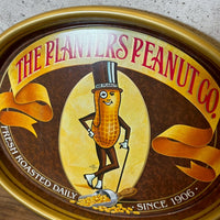 メタルトレイ【Mr.PEANUT(ミスターピーナッツ)】 The Planters Peanut Compan オーバルトレイ 販促用 ヴィンテージ