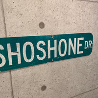 SHOSHONE DR　ロードサイン　道路標識　トラフィックサイン　ストリート　グリーン　ヴィンテージ