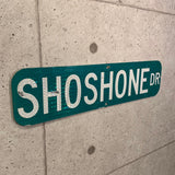 SHOSHONE DR　ロードサイン　道路標識　トラフィックサイン　ストリート　グリーン　ヴィンテージ