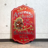 看板　【Budweiser Anheuser-Busch Inc】 ヴィンテージ サインボード