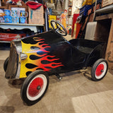 ペダルカー　【 Black Flamed Hot Rod Pedal Car】