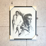 アートプリント　【Elvis Presley（エルヴィス・プレスリー）】　ィンテージ モノクロポスター フレーム入り