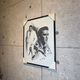 アートプリント　【Elvis Presley（エルヴィス・プレスリー）】　ィンテージ モノクロポスター フレーム入り