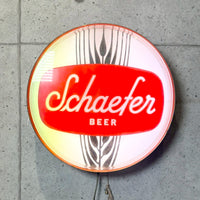 電飾看板【Schaefer（シェーファー）】 サインライト　ビールブランド　バーアイテム　ヴィンテージ