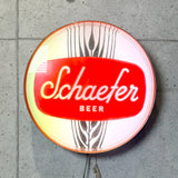 電飾看板【Schaefer（シェーファー）】 サインライト　ビールブランド　バーアイテム　ヴィンテージ