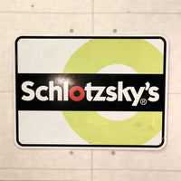 大型看板　【Schlotzsky's（シュロツキーズ）社製】　道路標識　ガレージアイテム　ヴィンテージサイン