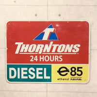 大型看板　【THORNTONS(ソーントンズ)社製】　道路標識　ガレージアイテム　ヴィンテージサイン