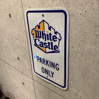 駐車場看板　【White Castle(ホワイトキャッスル)】　道路標識　ガレージアイテム　ヴィンテージサイン