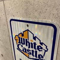 駐車場看板　【White Castle(ホワイトキャッスル)】　道路標識　ガレージアイテム　ヴィンテージサイン