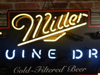 品番0972　ネオンサイン　『Miller GENUINE DRAFT』　Neon sign　ネオン管　アメリカン雑貨　千葉店