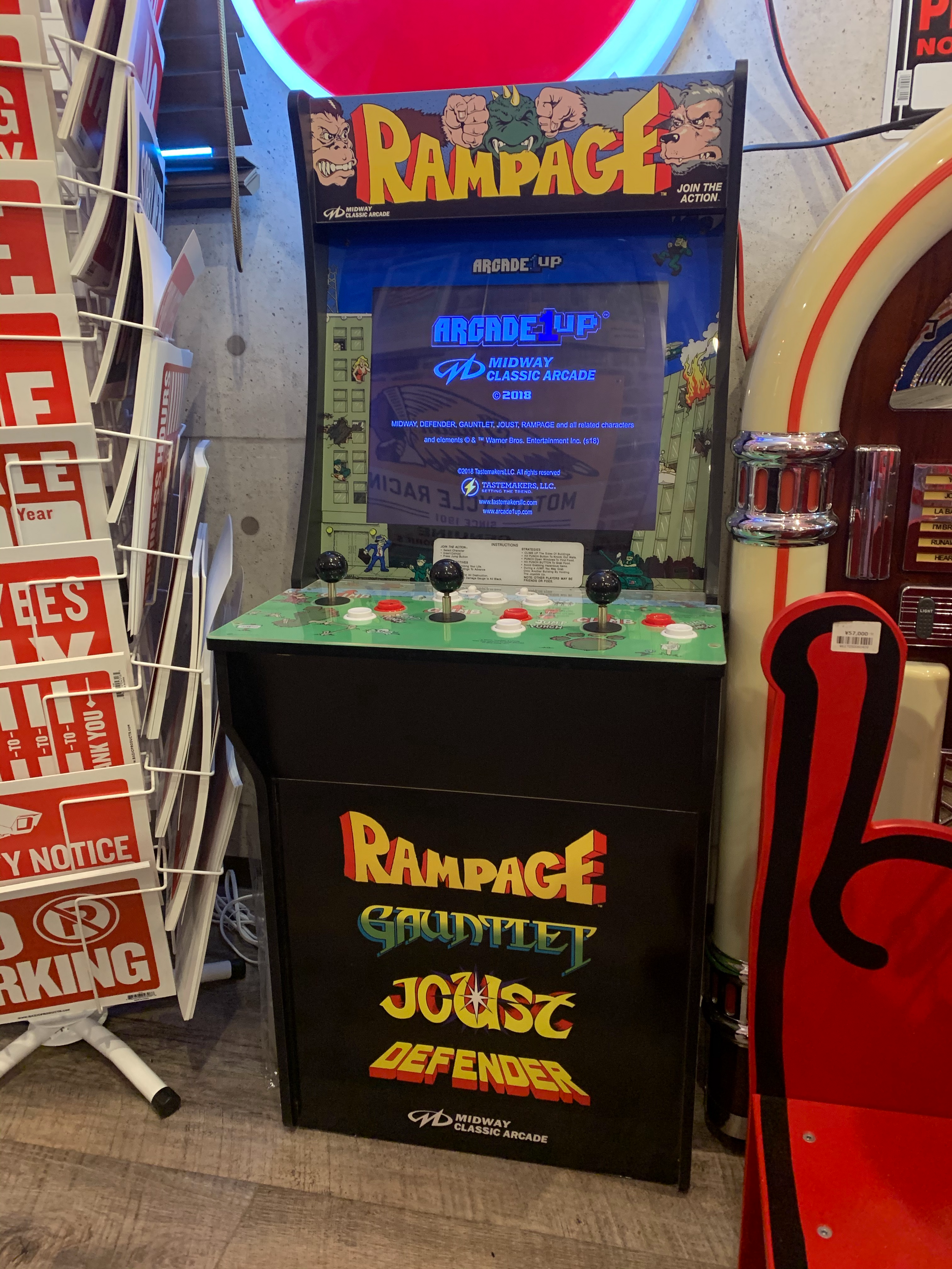 Amazon.com: Rampage (3-Player Joy Stick) 4 Foot Arcade Machine : Video Games