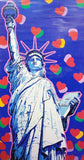 品番0592-7　ヒロ・ヤマガタ　1990　FREEDOM　 自由の女神　ハート　ニューヨーク　アート ポスター　ヴィンテージ　千葉店