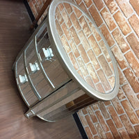 品番0027　楕円型　ミラードレッサー　サイドテーブル　鏡面　ヴィンテージ　家具　千葉店
