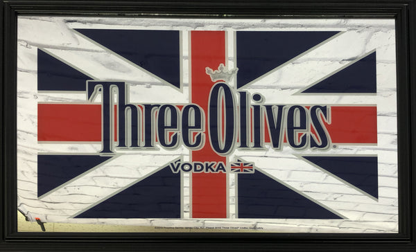 品番0252　パブミラー　Three Olives Vodka　スリーオリーヴズ ウォッカ　壁掛　20インチワイド　アート　ディスプレイ　アメリカン雑貨