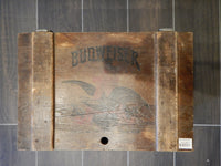 品番0972　木箱　BUDWEISER　バドワイザー　蓋つき　ウッドボックス　ボトルケース　ヴィンテージ　千葉店
