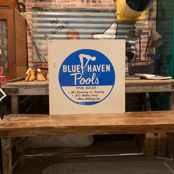 品番2565　BLUE HAVEN Pools　看板　ロードサイン　千葉店