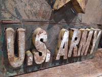品番0971　メタルサインボード　U.S. ARMY　アメリカ陸軍　看板　ウォールサイン　ディスプレイ　ヴィンテージ 千葉店