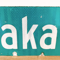 品番0032-9　ストリートサイン　ハワイ　Linaka St　リナカストリート　両面　ロードサイン　看板　標識　ヴィンテージ　千葉店