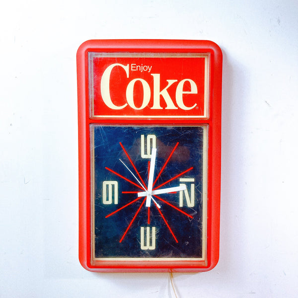 品番0562　アドバタイジング ライトクロック　Coca-Cola　1984年　RIDAN DISPLAYS　Wall Clock　修理済　ヴィンテージ　千葉店