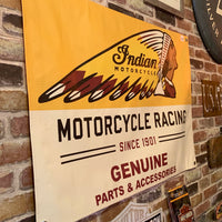 品番3159　INDIAN MOTORCYCLE　インディアンモーターサイクル バナー　フラッグ テント幕　ヴィンテージ　千葉店