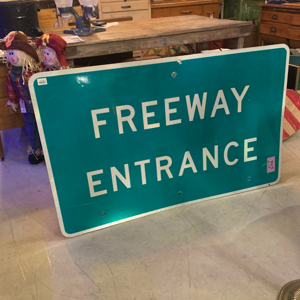 品番6877　FREEWAY ENTRANCE Sign / 高速道路 入り口　標識　サインプレート　ヴィンテージ　千葉店