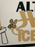 品番6433　Alta Dena / Honey ICE CREAM　Signboard　アルタディーナ　看板　ヴィンテージ　千葉店