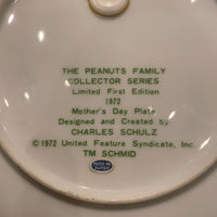 品番1346　1972s　THE PEANUT FAMILY COLLECTPR SERIES　チャーリーブラウン　飾り皿　ヴィンテージ　千葉店